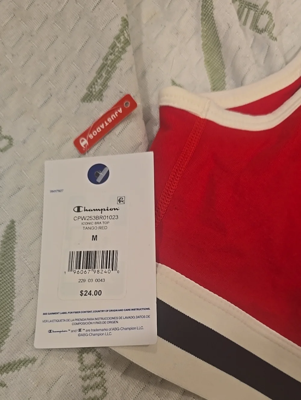 New Champion Red Logo Sports Bra